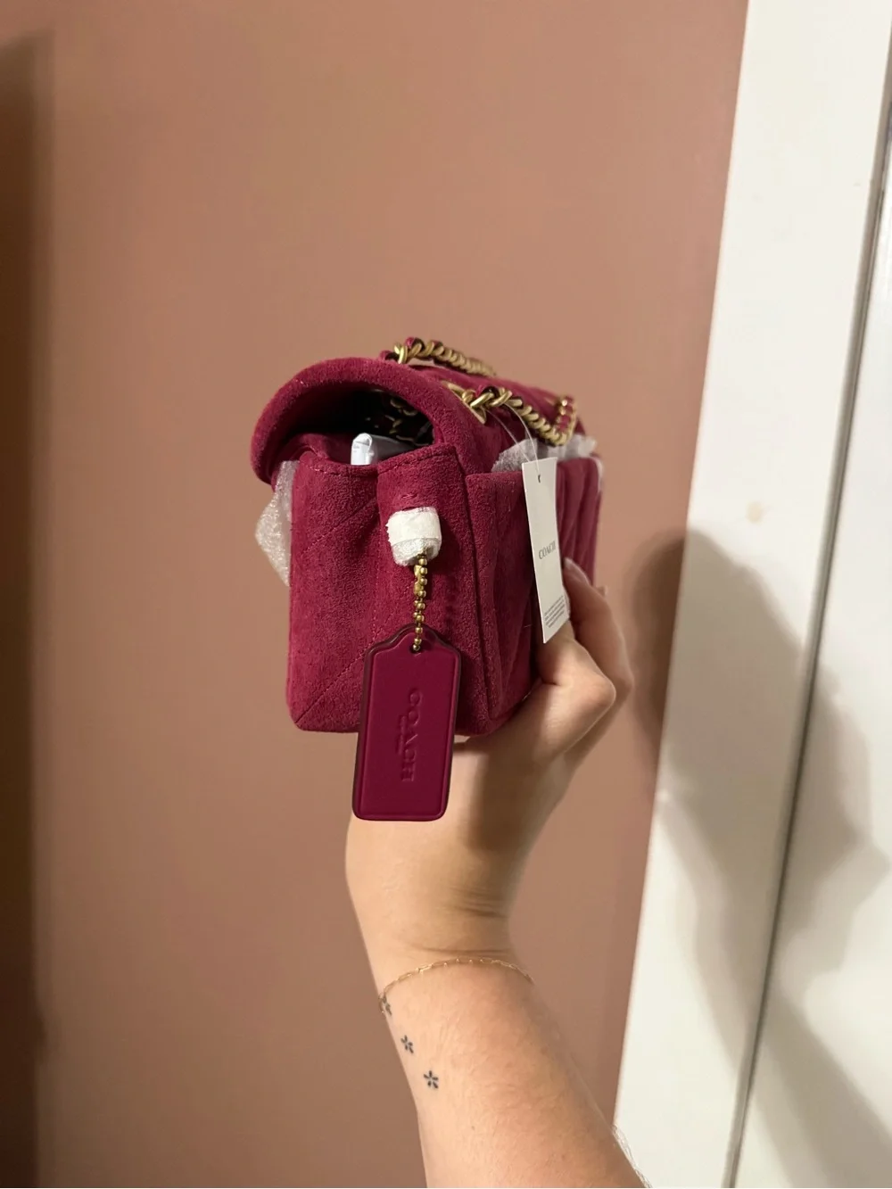 NWT COACH Tabby 20 in Dark Fuchsia